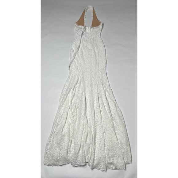 LEAU Saltair Lace Bustier Maxi Dress in White - Picture 5 of 6